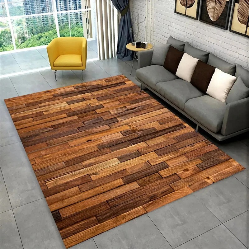 Commercial Kitchen Non Slip Flooring - Grand tapis rétro 3D en Grain