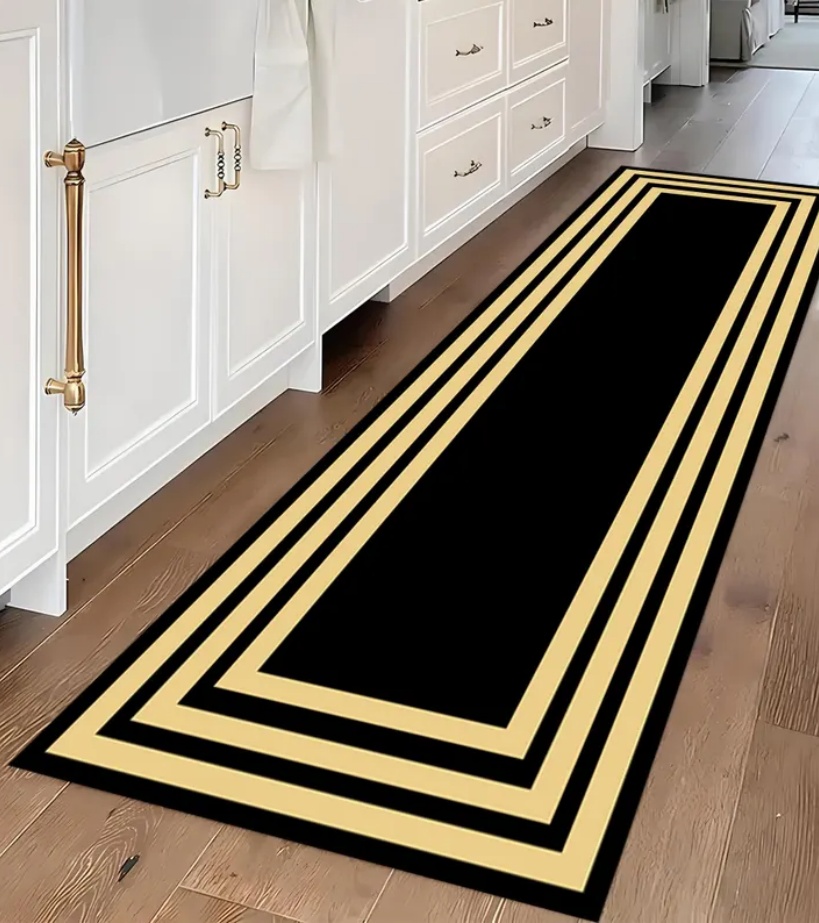 Commercial Kitchen Non Slip Flooring - Tapis de couloir de luxe noir
