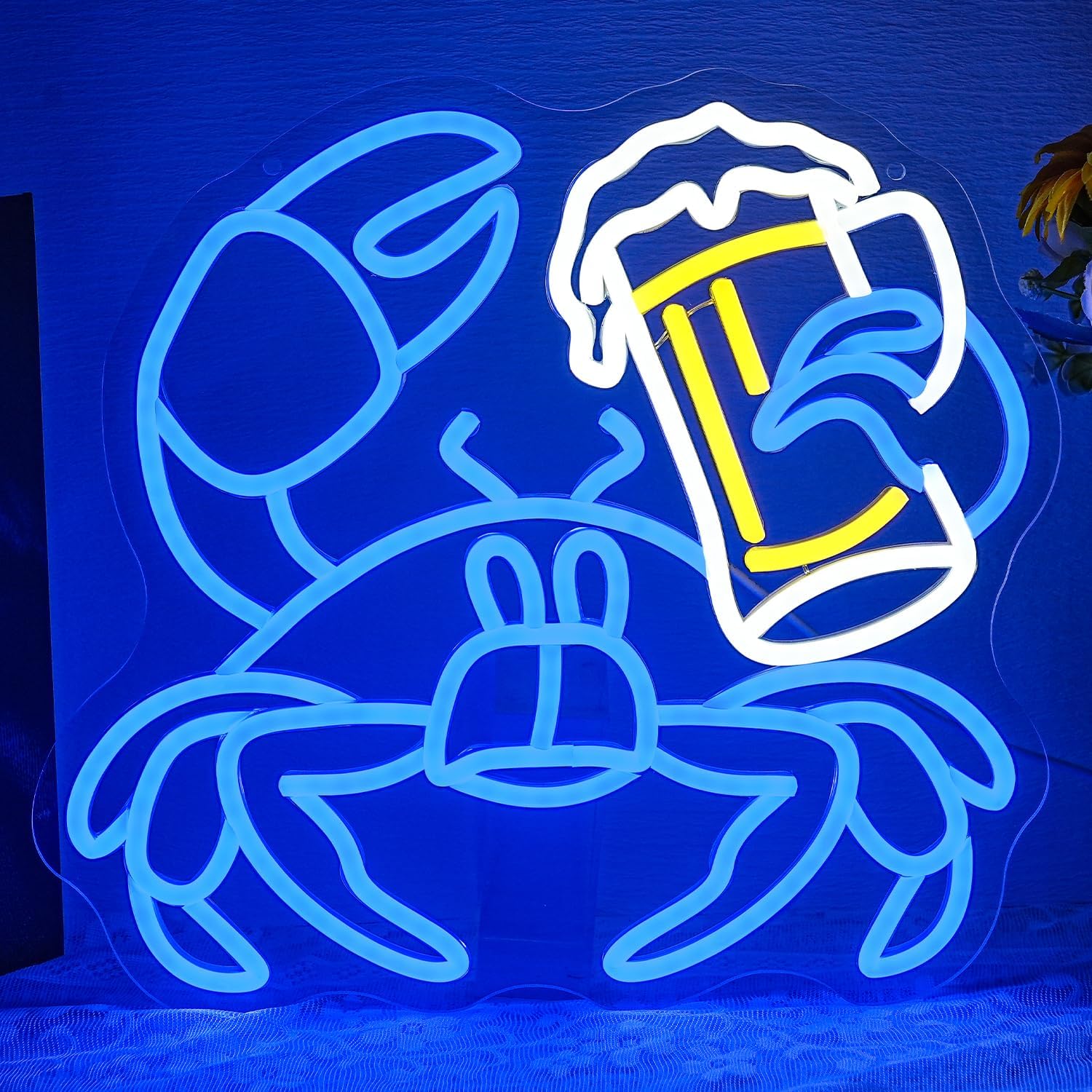 Commercial Kitchen Youtube - Enseigne néon LED « Crab Beer
