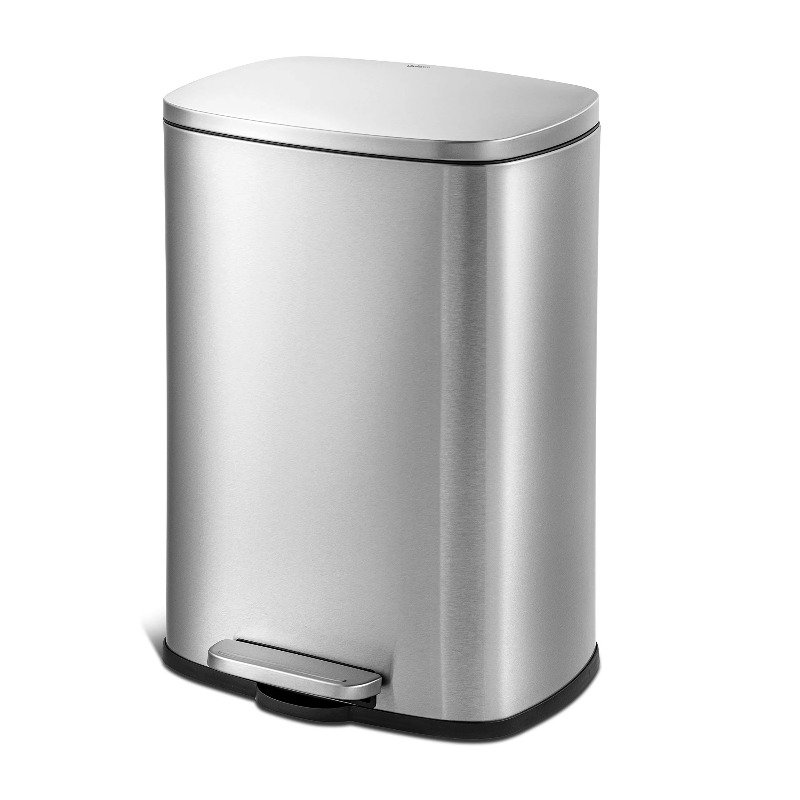 Commercial Kitchen Bin - Poubelle à couvercle souple anti-traces de