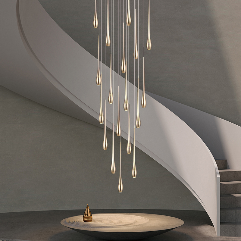 Commercial Kitchen Lighting - Lustre en or de luxe moderne