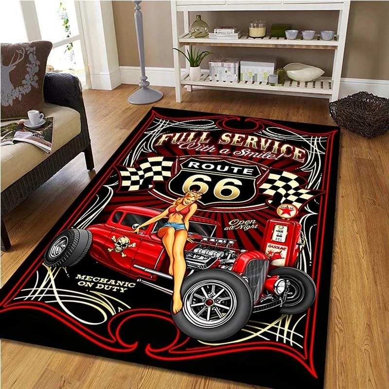 Tapis de moto vintage Route 66 - Commercial Kitchen Non Slip Flooring avis et prix