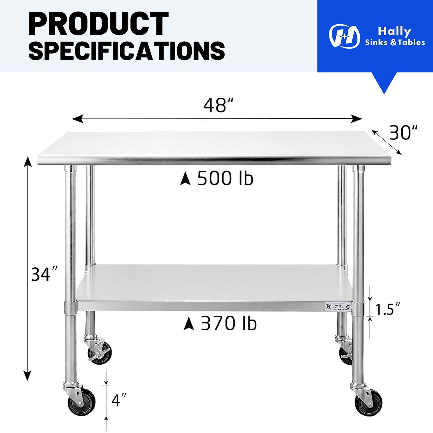 Table de préparation en acier  - Commercial Kitchen Prep Table avis et prix