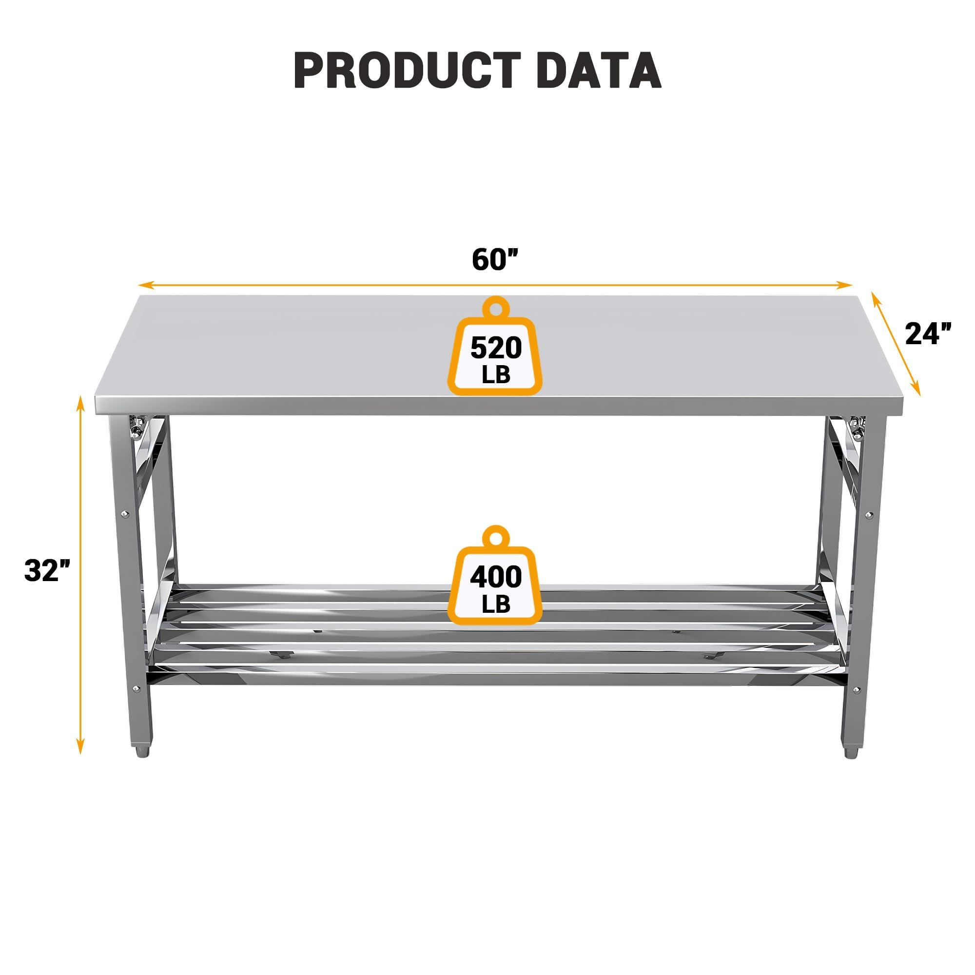 Table de préparation pliable e - Commercial Kitchen Prep Table avis et prix
